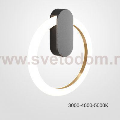 Настенный светильник GINA WALL D30 Black Трехцветный свет ImperiumLoft 226390-23