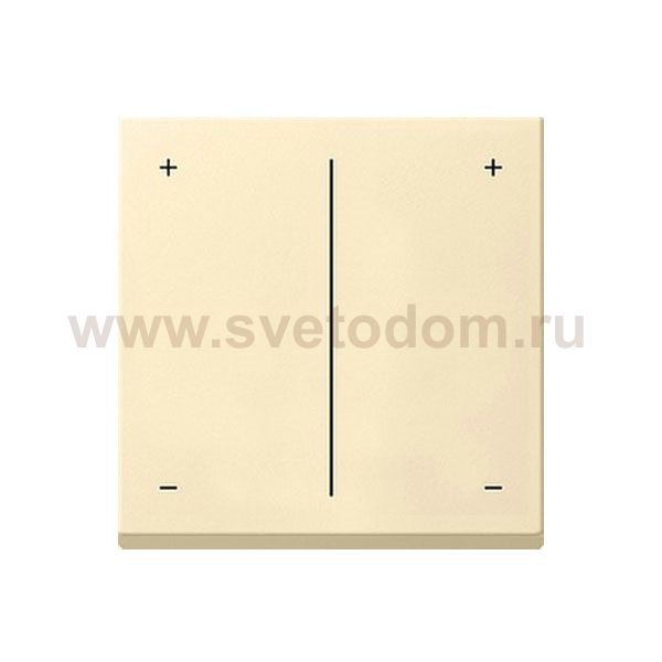 Gira S-55 Крем глянц Накладка светорегулятора 2-х канального нажимного (G226401)