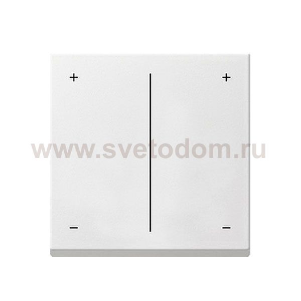 Gira S-55 Бел глянц Накладка светорегулятора 2-х канального нажимного (G226403)