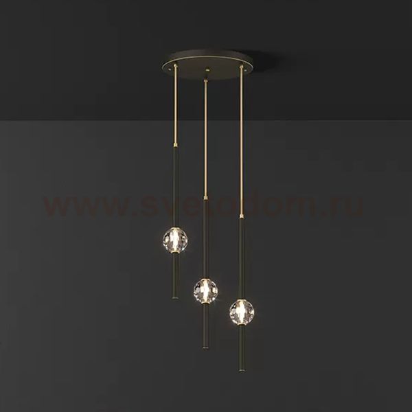 Подвесной светильник SOCRATES COMBO D30 L3 Black ImperiumLoft 228324-23