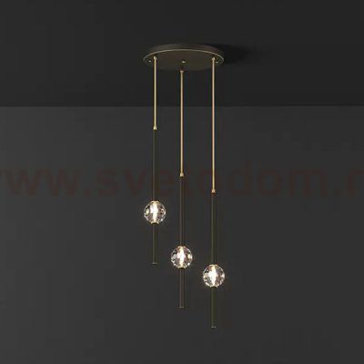 Подвесной светильник SOCRATES COMBO D30 L3 Black ImperiumLoft 228324-23