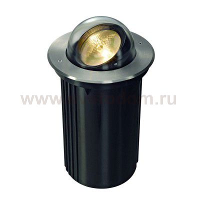 SLV 228370 DASAR BULLSEYE QRB111 Boden- einbaustrahler, rund, Edel- stahl 316, G53, max.50W