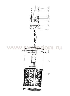 Уличный светильник - подвес Odeon light 2286/1 LAGRA