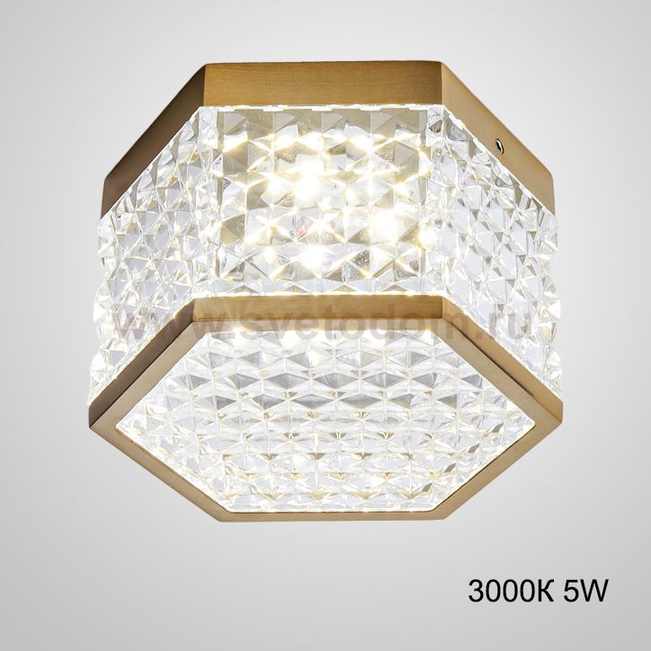 Накладной светодиодный светильник PARTY Brass 3000К 5W ImperiumLoft 228639-23