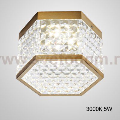 Накладной светодиодный светильник PARTY Brass 3000К 5W ImperiumLoft 228639-23