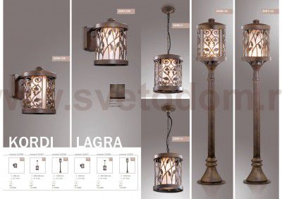 Уличный светильник - подвес Odeon light 2287/1 LAGRA
