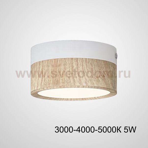 Точечный светильник FOG WOOD D9 White Трехцветный свет 5W ImperiumLoft 228798-26