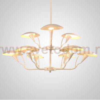 Люстра на штанге SHELT D100 White ImperiumLoft 228870-26