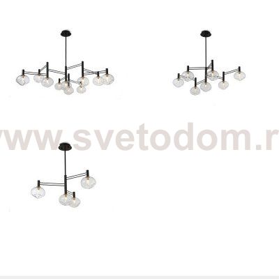 Подвесная люстра TEMPER L10 Black ImperiumLoft 229048-26