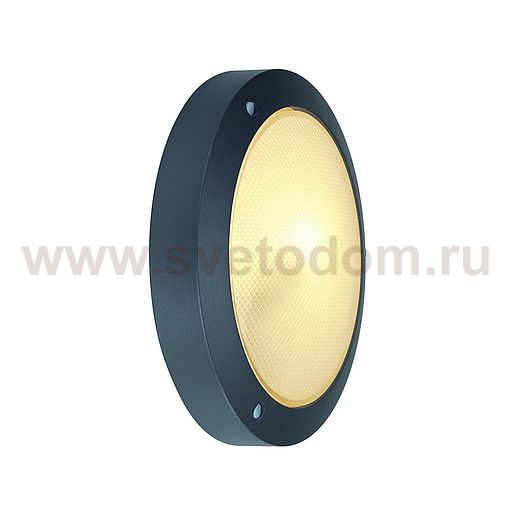 SLV 229075 BULAN Deckenleuchte, rund, anthrazit, E14, max. 60W, satiniertes Glas