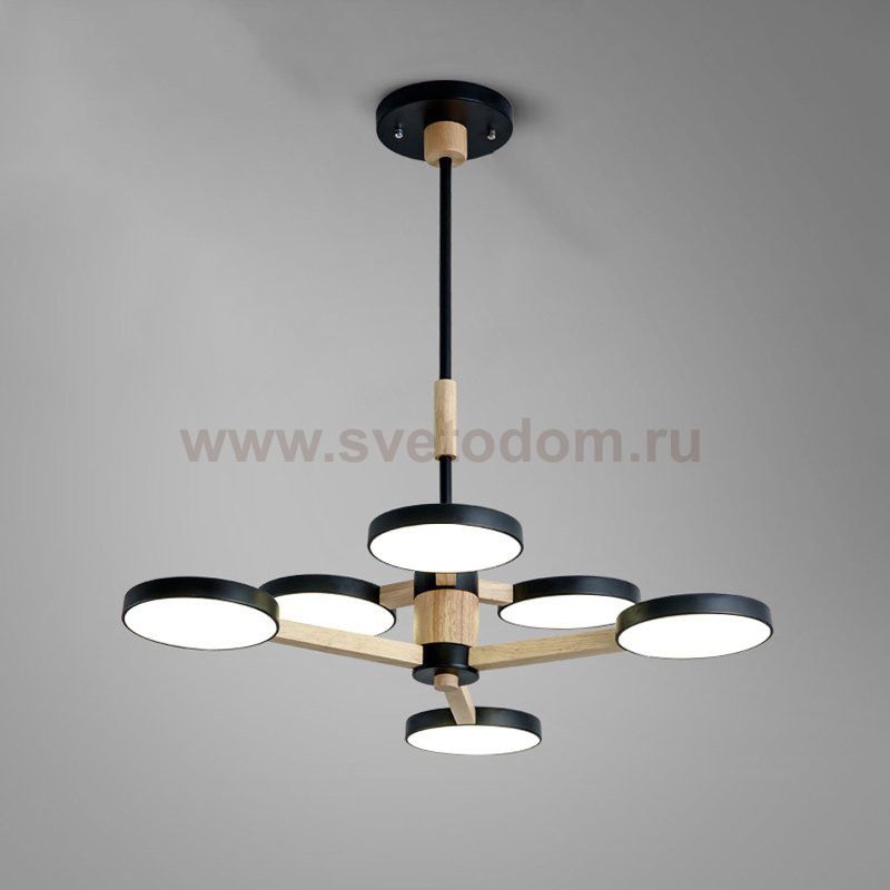 Подвесная люстра TURNA DBL L6 Black ImperiumLoft 229084-26