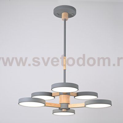 Подвесная люстра TURNA DBL L6 Gray ImperiumLoft 229087-26