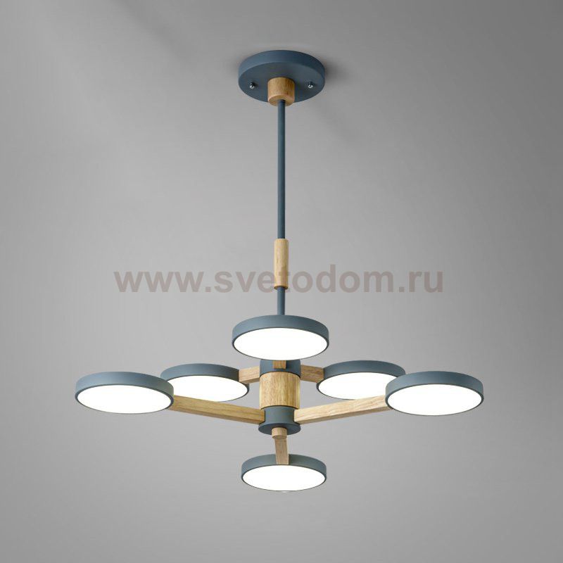 Подвесная люстра TURNA DBL L6 Gray ImperiumLoft 229087-26