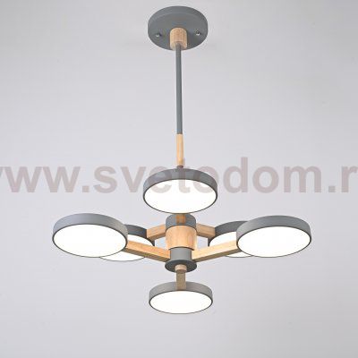 Подвесная люстра TURNA DBL L6 Gray ImperiumLoft 229087-26