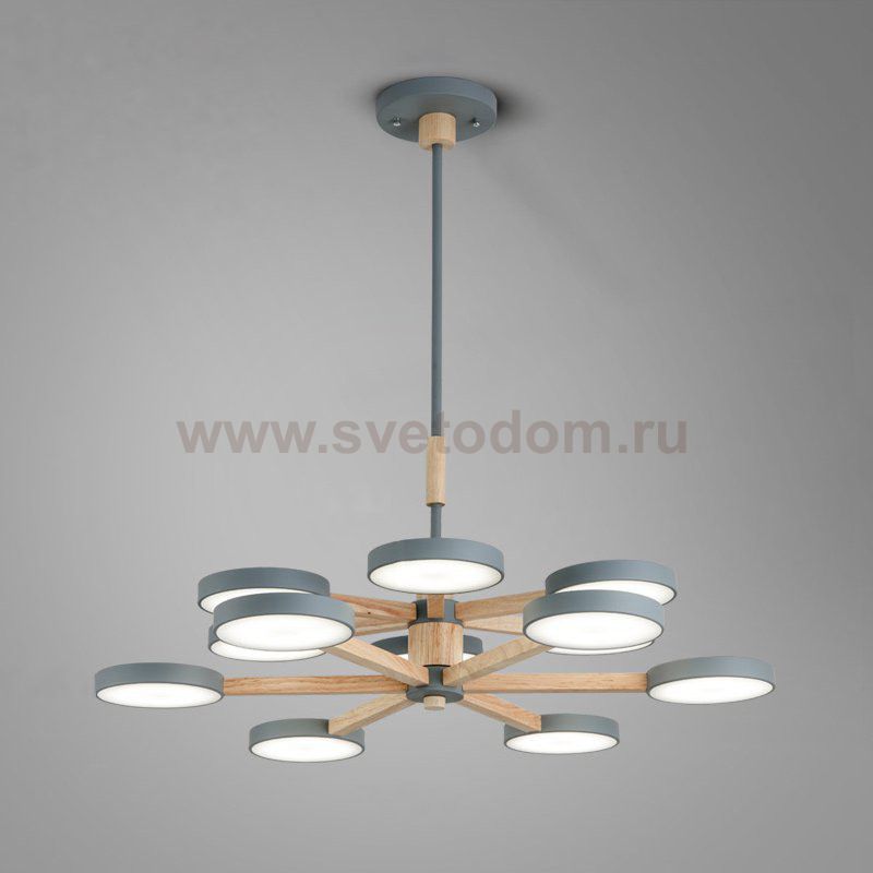 Подвесная люстра TURNA DBL L12 Gray ImperiumLoft 229089-26