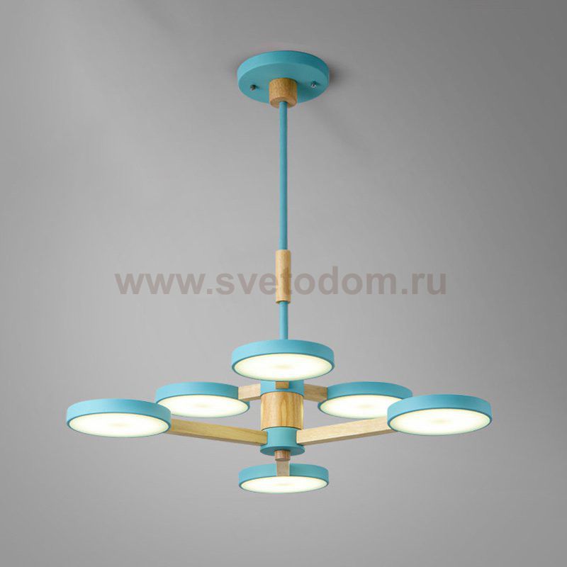 Подвесная люстра TURNA DBL L6 Blue ImperiumLoft 229090-26