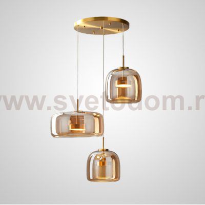 Подвесной светильник NALLE TRIO D40 Amber ImperiumLoft 229258-23