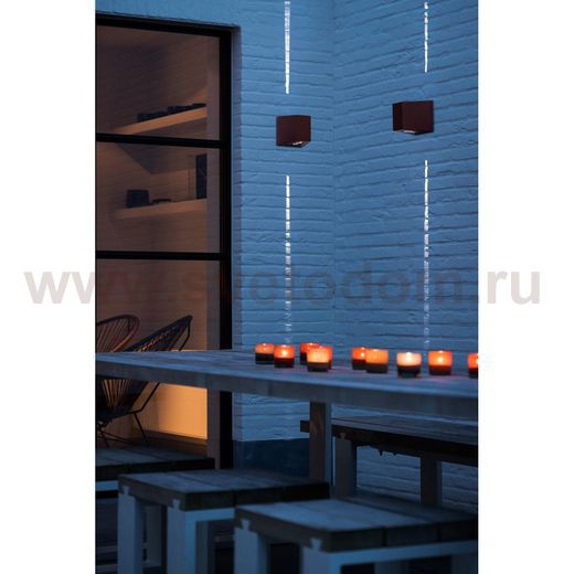 SLV 229697 OUT BEAM LED Wandleuchte, Beam up/down, rostfarben