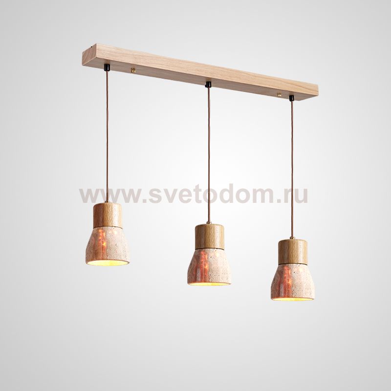 Подвесной светильник MELIUS TRIO A Light brown Планка ImperiumLoft 229710-23