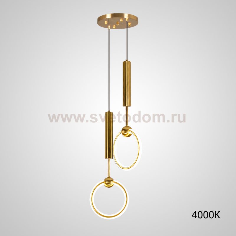 Подвесной светильник RING DUO A Brass 4000К ImperiumLoft 229889-23