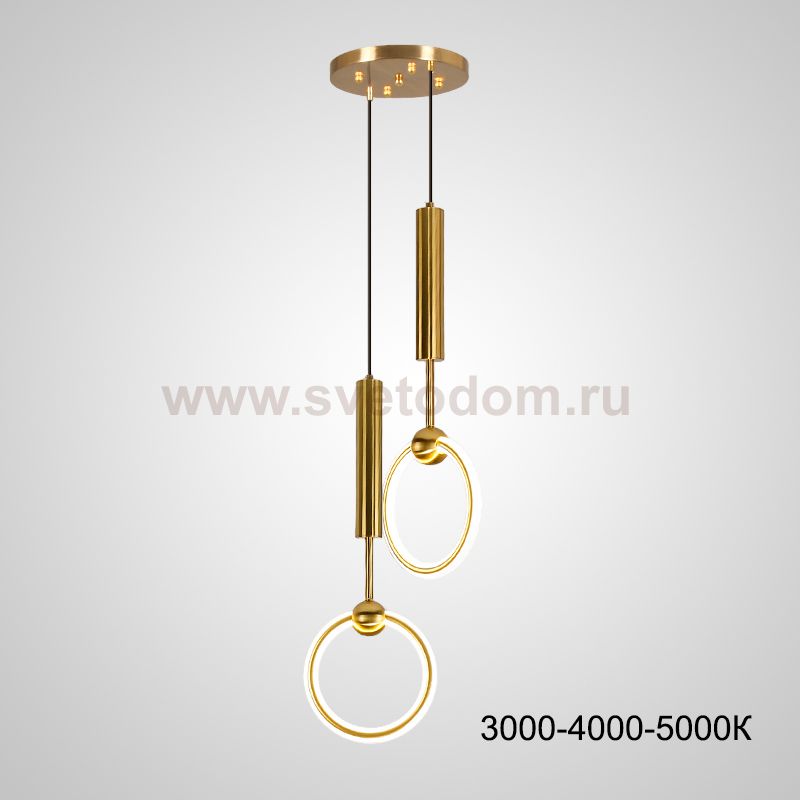 Подвесной светильник RING DUO A Brass Трехцветный свет ImperiumLoft 229890-23