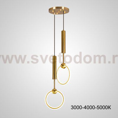 Подвесной светильник RING DUO A Brass Трехцветный свет ImperiumLoft 229890-23