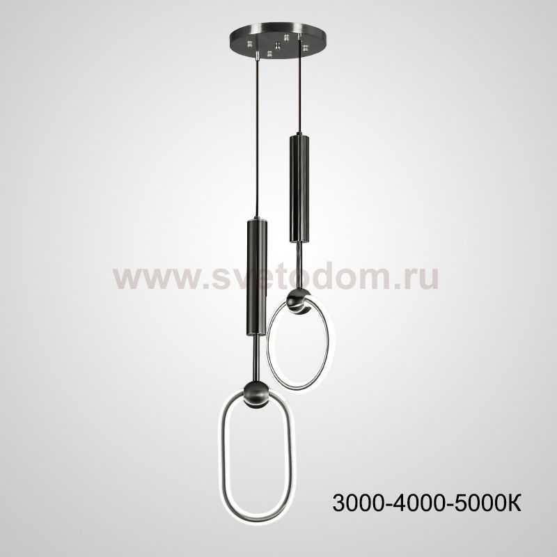 Подвесной светильник RING DUO B Black Трехцветный свет ImperiumLoft 229892-23