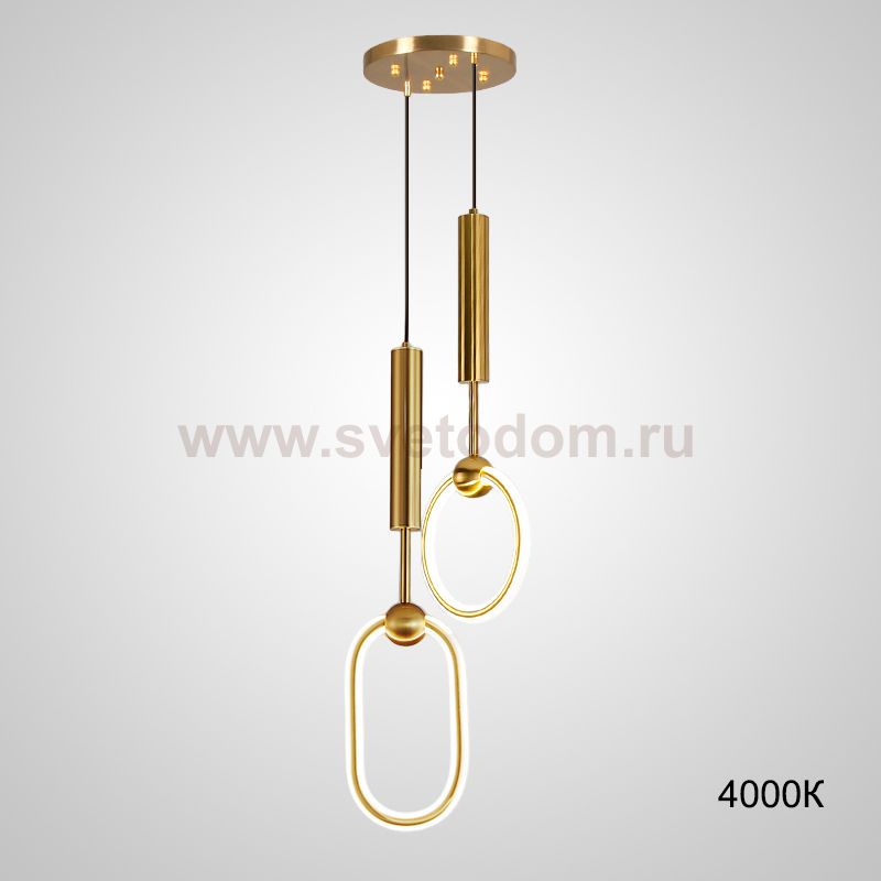 Подвесной светильник RING DUO B Brass 4000К ImperiumLoft 229893-23