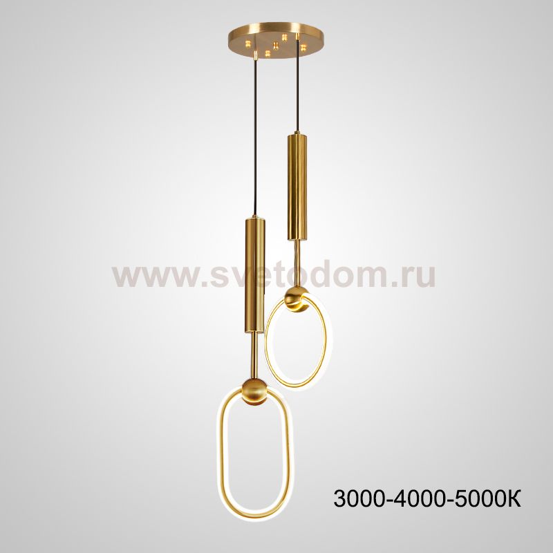 Подвесной светильник RING DUO B Brass Трехцветный свет ImperiumLoft 229894-23