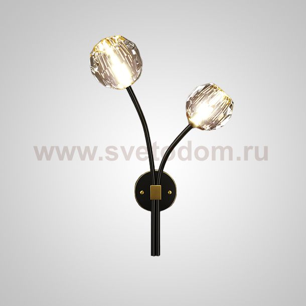 Настенный светильник RH E WALL L2 Right Black ImperiumLoft 230071-23