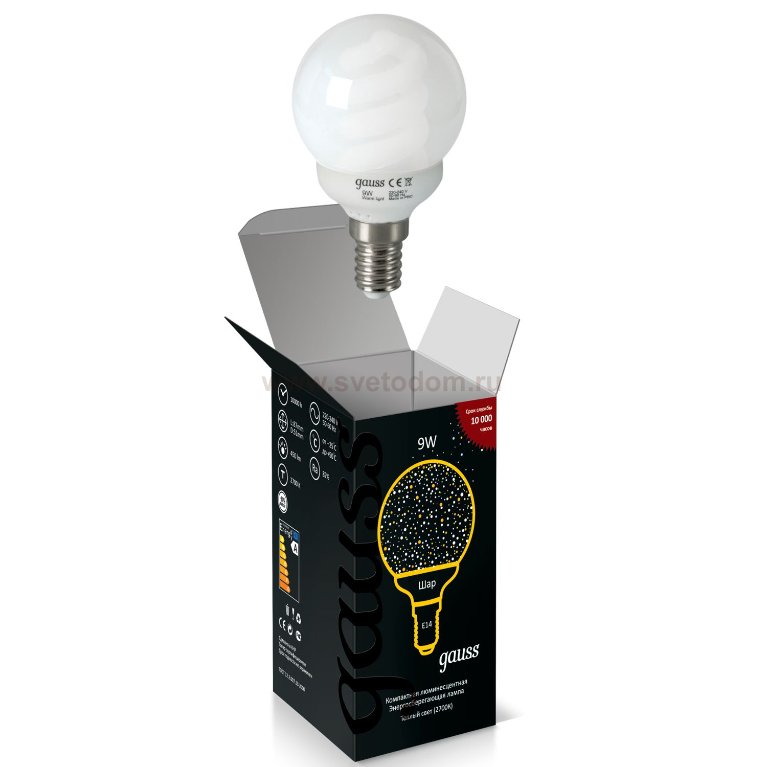 Лампа Gauss 231109 Globe 9W E14 2700K