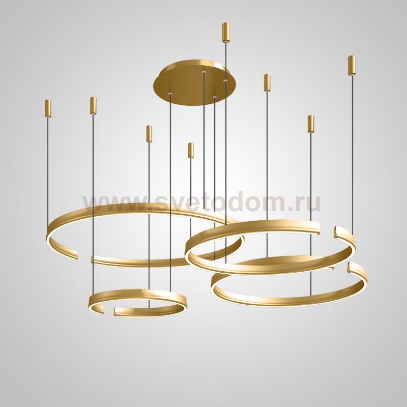 Подвесная люстра VEIKKO COMBO D45+65+65+85 Brass ImperiumLoft 231563-23