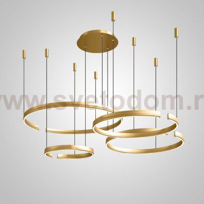 Подвесная люстра VEIKKO COMBO D45+65+65+85 Brass ImperiumLoft 231563-23