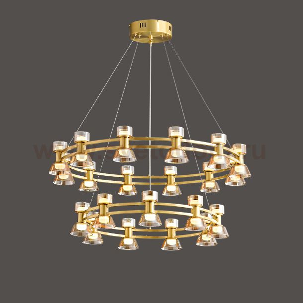 Подвесная люстра BLASIUS D83+63 Brass ImperiumLoft 231619-23