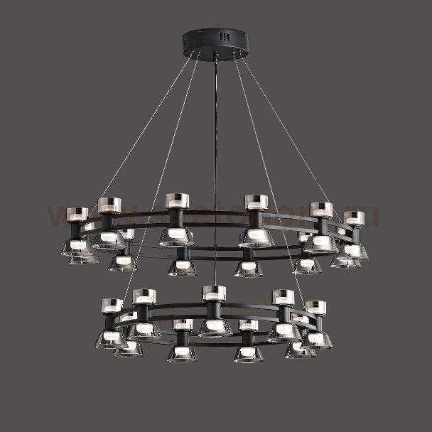 Подвесная люстра BLASIUS D83+63 Black ImperiumLoft 231623-23