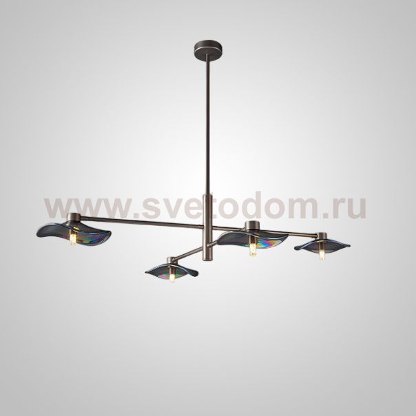 Потолочная люстра MILIAN CH L4 Black Cognac ImperiumLoft 232036-23