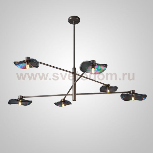 Потолочная люстра MILIAN CH L6 Black Cognac ImperiumLoft 232040-23