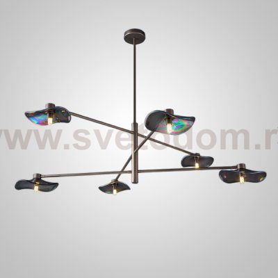Потолочная люстра MILIAN CH L6 Black Cognac ImperiumLoft 232040-23