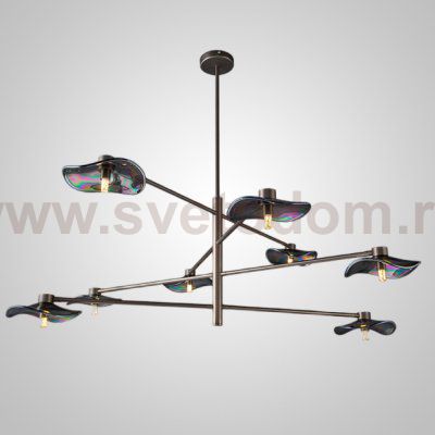 Потолочная люстра MILIAN CH L8 Black Cognac ImperiumLoft 232045-23
