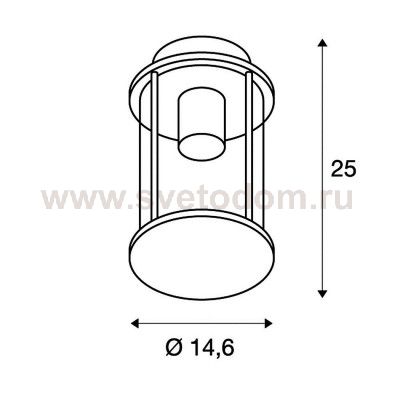 232065 SLV PHOTONIA PD светильник подвесной IP44 для лампы E27 60Вт макс., без основания, антрацит/прозрач.