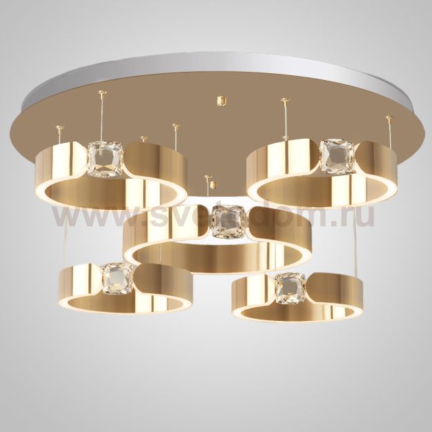 Потолочная люстра SELLIF CHROME L5 Brass ImperiumLoft 232791-23