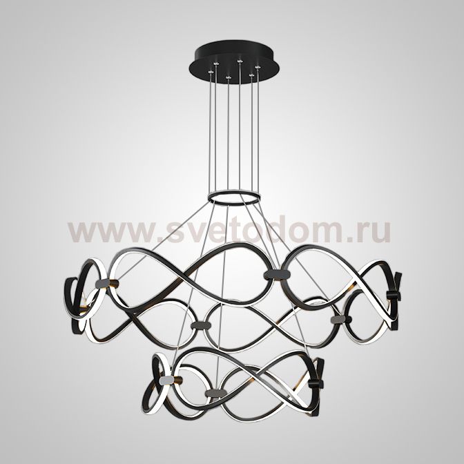 Подвесная люстра FORLI BW D60+80 Black ImperiumLoft 233025-23