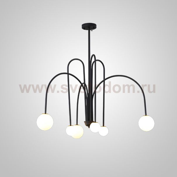 Потолочная люстра DAY L6 D100 Black ImperiumLoft 233056-26