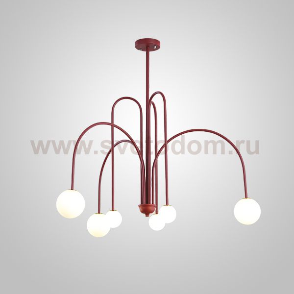 Потолочная люстра DAY L6 D100 Red ImperiumLoft 233060-26