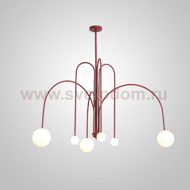 Потолочная люстра DAY L6 D130 Red ImperiumLoft 233062-26