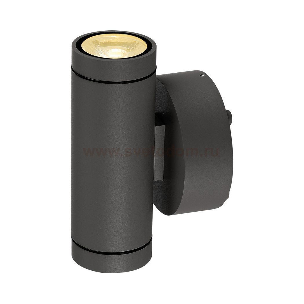 SLV 233235 GUNNSY WALL UP/DOWN Wandleuch- te, sandy anthracite, 2x6W LED, 3000K