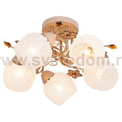 Люстра эконом Экономсвет 233LM/5FGD WT