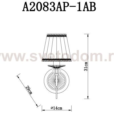 Светильник настенный Arte lamp A2083AP-1AB CHARM