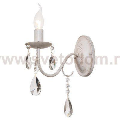 Светильник бра классическое с хрусталем Экономсвет 2346/1wWG