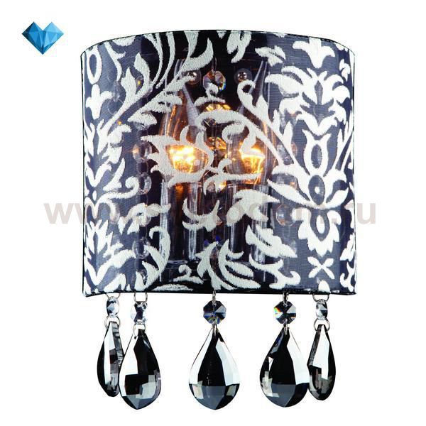 Светильник Eurosvet 3613/2 хром/дымчатый хрусталь Strotskis